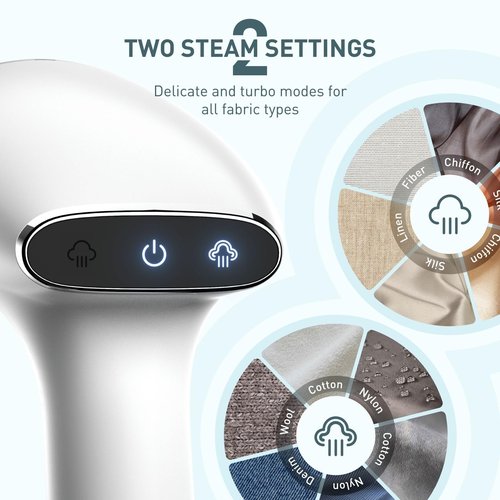 Upgrade Steamer for Clothes,1500W 30s Quick Heat Handheld Clothes Steamer,Fabric Wrinkles Remover Garment Steamer with Smart LCD,2 in 1 Clothing Iron with 300ml Tank and Fabric Brush (25s Quick Heat)
