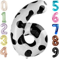 Number 6 Balloon by [Brand Name] - 40 Inch White & Black Birthday Decoration for Boys & Girls