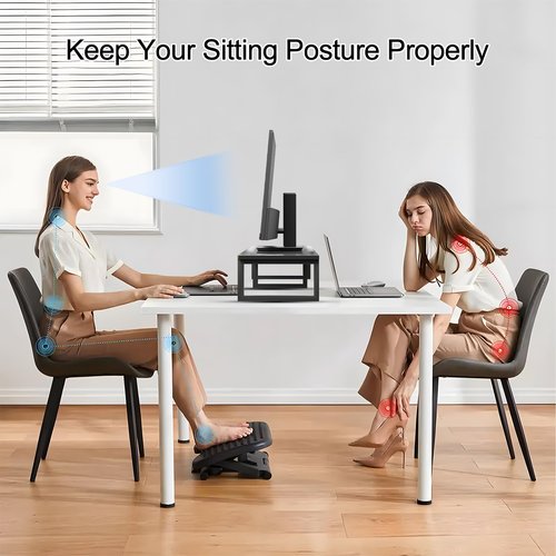 aboxoo 45" TV Riser for 32-60 inch TV, TV Riser Stand Shelf, Tabletop TV Stand Riser, Computer Monitor Table for Home Living Room, Study Office (Black)