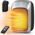 GiveBest Plug-In Wall Space Heater - 800W Outlet Heater with Remote, Adjustable Thermostat & 12H Timer