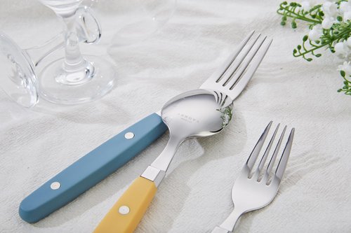 ANNOVA Silverware Set, Retro/Rivet Colorful Stainless Steel Tableware Kitchen Flatware Set Utensils, Includes Dinner Knives, Forks, Spoons, Salad Forks & Dessert Spoons (Morandi Mix, 20 Pieces)