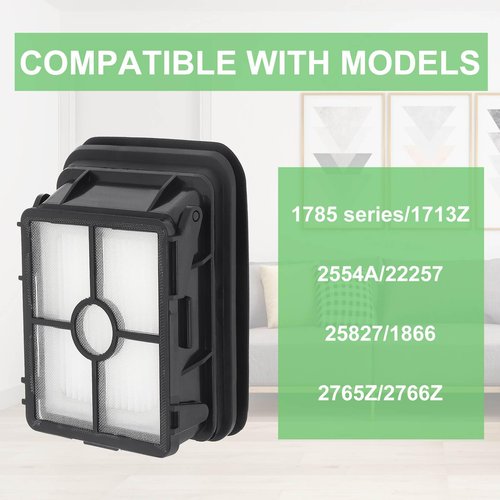 2PC Vacuum Brush Rolls 1868 Multi-Surface and 2PC 1866 Replacement Vacuum Filters, Compatible with Bissell CrossWave 2306A 1785A 3888A Vacuum Cleaner, Compare to Part 1608683, 160-8683, 1608684