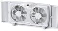 shinic Twin Window Fan, 9-Inch Blades Reversible Airflow, Thermostat Control, 3 Speeds, 3 Functions, 23.8"-37" Expandable Width, Window Exchaust Fans for Home Bedroom, ETL Certified