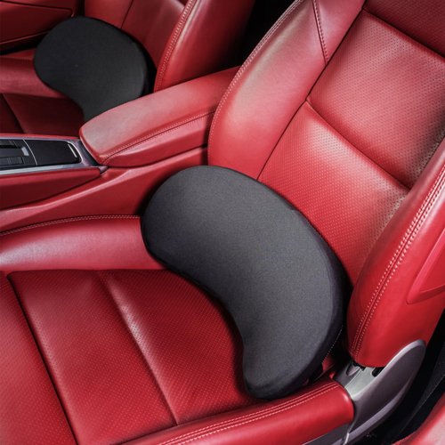 SHAKERINO Ergonomic Sacral Cushion for Car & Office Chair - Fills Seat Gap for Tailbone & Lower Back Support, Memory Foam Wedge Pillow for SI Joint Comfort, Non-Slip Design with Seat Anchor