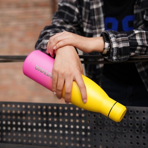 BJPKPK 25oz Insulated Water Bottle - Double Wall Vacuum Stainless Steel for Hot & Cold Drinks | Rainbow