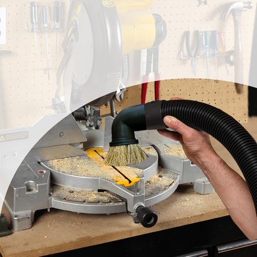 GHAMADE Vacuum Accessories & Attachments for Shop Vac 2-1/2'' - Vacuum Dust Brush & Extension Wand Compatible with Vacuums Using 2-1/4'' Inner Diameter Accessories (Horsehair, 2-1/4'')