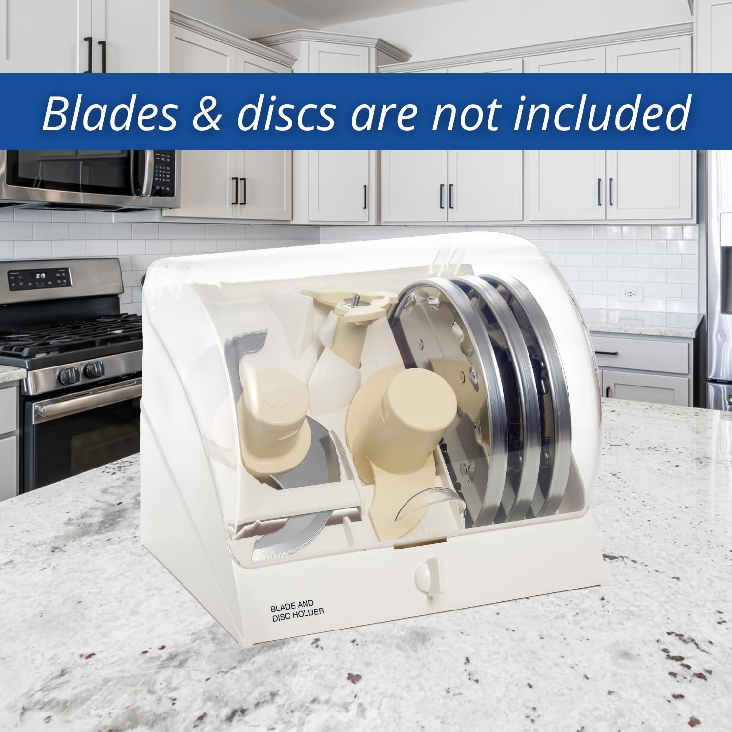 Cutting Blade and Disc Holder Storage for Cuisinart Food Processor Accessories BDH-2 (fits blades for DFP-11, DFP-14, DLC-10C, DLC-10S, DLC-10SY, DLC-10SYP1, DLC-2011, DLC-2014, DLC-8S and DLC-8SY)