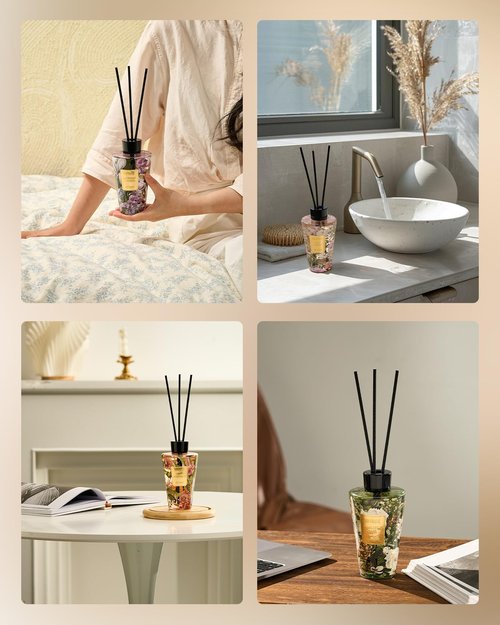 M&SENSE Eucalyptus Sage Reed Diffuser Set - 8.79fl oz (260ml) Home Fragrance Non-Toxic Natural Reed Diffuser for Home, Air Freshner Gifts for Bathroom Bedroom Fragrance Decor
