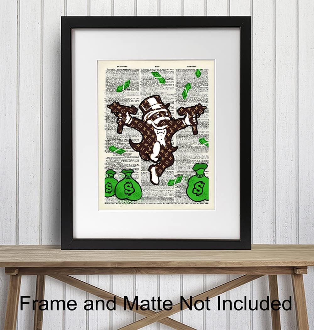 Urban Street Art Graffiti Wall Art Print by Fashion | Cool Upcycled Dictionary Poster for Home Decor - 8x10 Unframed