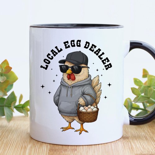 Mothers Day Gift For Chicken Lover - Local Egg Dealer Coffee Mug – Funny Chickens Cups For Friend, Farmer, Women, Man - Unique Chickens Gifts For Christmas, Birthday