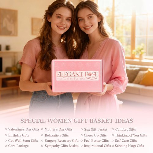 Gift Set for Women Self Care - Pink Birthday Gifts Basket for Women Best Friend Sister Daughter Mother in Law, Relaxation Gifts Spa Gift Basket Self Care Package for Her w/ 40oz Insulated Tumbler