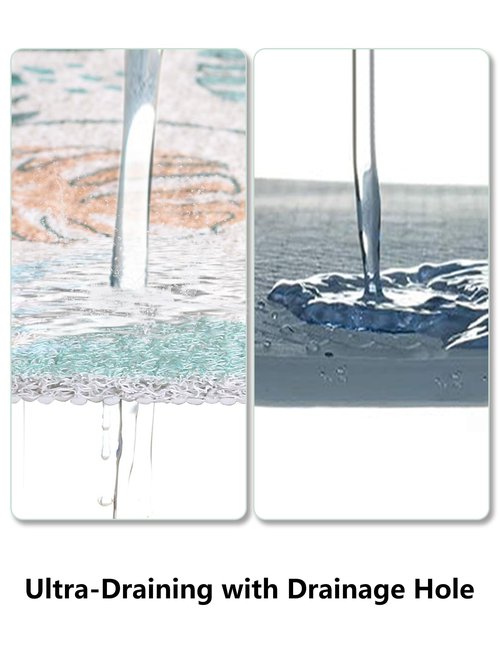 Square Shower Mat, Yonala 24 x 24 Inch Stylish Non Slip Square Bath Mats for Walk in Shower Stall, Soft PVC Loofah Anti Slip Shower Mat for Elderly, Shower Floor Mat for Tile Floor