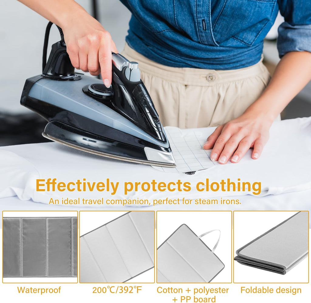 Skiennix Over The Door Steaming Station - Portable Garment Steamer Pad for Home & Travel