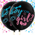 Wsaeig Gender Reveal Balloon Pop - 36 Inch Baby Gender Reveal Balloons With Confetti,2 Pcs Boy or Girl Balloon Gender Reveal Black Large,Big Balloon Gender Reveal Ideas