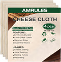 Skiennix Cheese Cloths - 4PCS 36x36 Inch Unbleached Cotton Straining Cloths for Cooking & Cheese Making