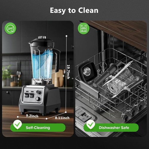 1800W High-Speed Blender by [Brand Name] - 70 oz Smoothie Maker with 20 oz Grinding Cup for Ice Crushing & Milkshakes