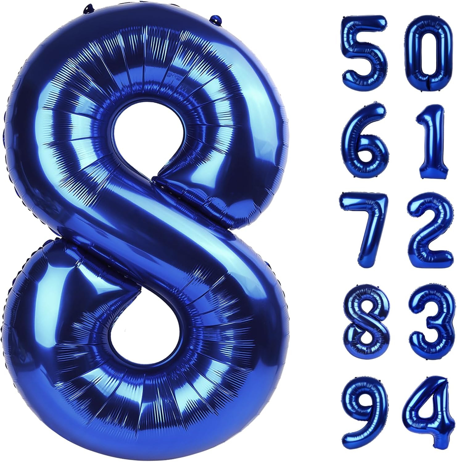 Number 8 Balloon - Night Blue 40 Inch Birthday Decoration for Girls | Perfect 8th Birthday Party Supplies