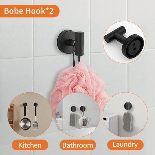 Twirobt 5-Piece Matte Black Bathroom Hardware Set, Towel Racks Set for Bathroom SUS304 Stainless Steel Toilet Paper Holder Wall Mounted, 24 Inch Modern Bathroom Accessories Kit