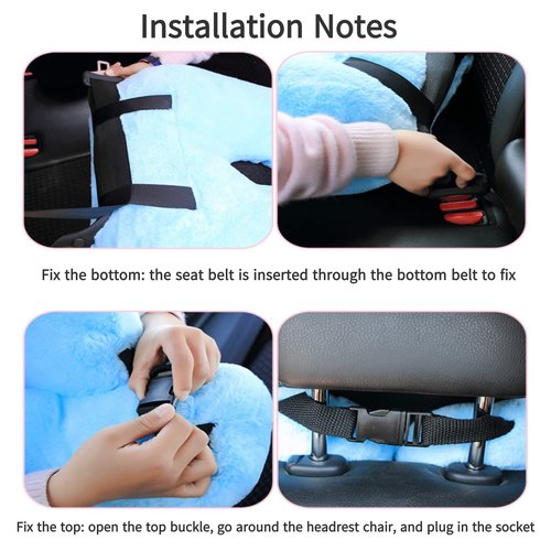 FHSGGP Travel Pillow Car Pillow Kid Car Sleeping The Sleeping Aid for Adults and Kids on Road Trips Kids Travel Pillow Colorful Pink