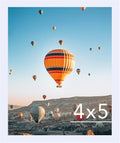 JCJMY 4x5 Picture Frame - White Wall Hanging & Tabletop Display | Shatter-Resistant Plexiglass