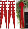 Regine Switzerland Velvet Bows - 24 Pcs Vintage Ribbon for Christmas Tree & Crafts | Red, 9 x 13 Inch