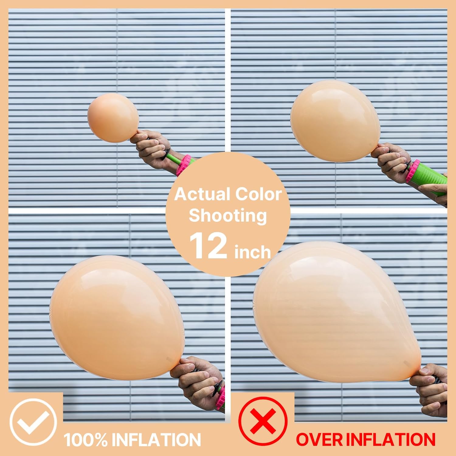 PartyWoo 5-Inch Nude Balloons - 100pcs Apricot Latex Helium Balloons for Boho Theme Parties