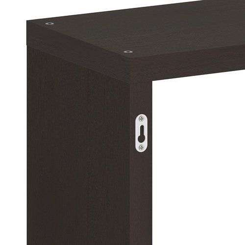 Furinno Cubicle Floating Shelves for Wall, Cube Wall Shelf, Extra Thick Wall Mounted Book Shelf, Single Cube, 16" x 16" x 9.8", for Bathroom, Bedroom, Living Room, Black Dark Oak