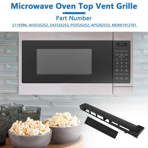 MDX61912701 Microwave Vent Grille Replacement for LG Microwave Vent Kit Oven Top Vent Grille LMV2031ST LMH2016ST LMHM2237BD LMHM2017SB Part# AP5202555 2119394 AH3535252 EA3535252
