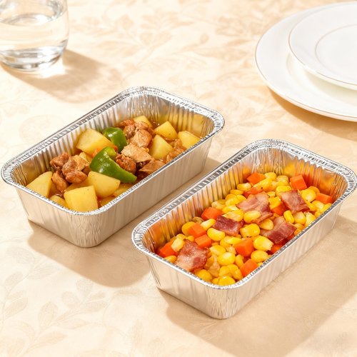 Findful 50 Pack Loaf Pans,2 LB Disposable Aluminum Foil Loaf Pans, 8.5"x4.5"x2.5" Heavy Duty Aluminum Foil Bread Tins Perfect for Banana Bread, Cakes & Meatloaf,Non-Stick, Even Baking, Easy Release