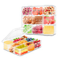 AQSXO 3 Pcs Snack Box Container, 9 Compartments Snack Containers Reusable Meal Prep Lunch Containers.