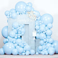 PartyWoo Baby Blue Balloon Arch Kit - 140pcs in 5-18 Inch Sizes for Graduation & Baby Showers