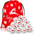 Skiennix 48-Pack Christmas Snowballs - 2.4-Inch Plush Snowman Balls for Indoor Winter Decor | 2 Styles Included