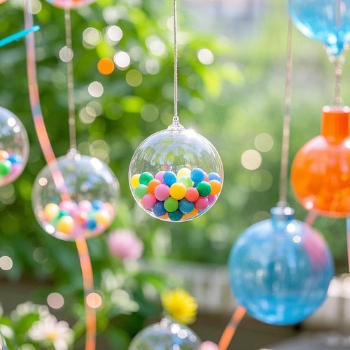 MANCHAP 40 PCS 3.15 Inch Clear Ornament Balls, 80mm Plastic Fillable Sphere, Transparent Acrylic Ball for DIY, Crafts, Wedding Decor