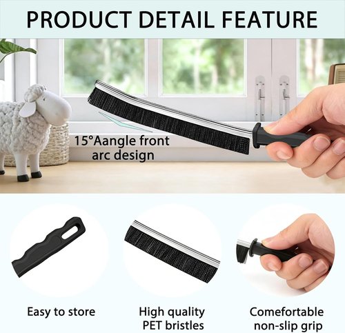 Crevice Cleaning Brush Set - Hard Bristle Gap Scrubber Tools for Bathroom Grout & Window Tracks | 12-Pack Home Essentials