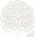 Clear Balloons 12 Inch - Transparent Latex Balloons 50pcs for Baby Shower & Birthday Party Decorations