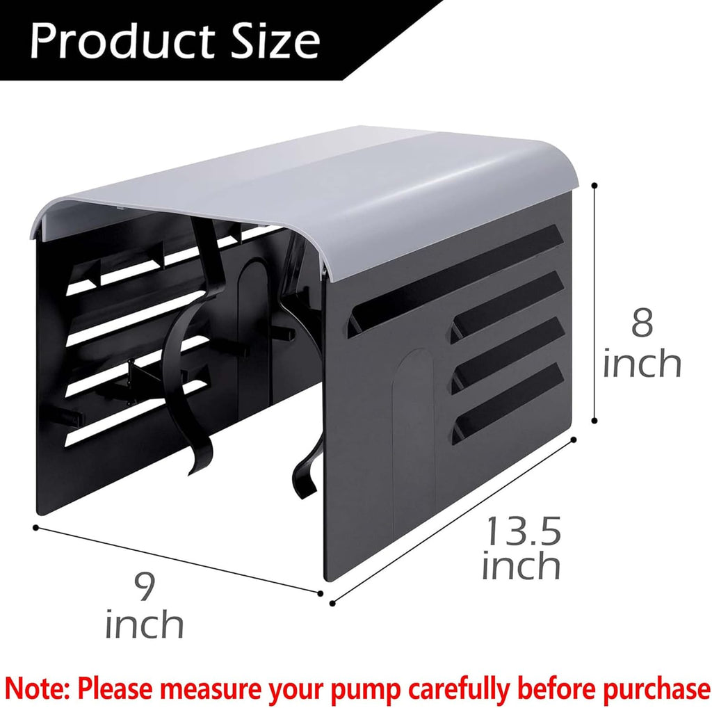 RunNico Pool Pump Covers - Adjustable ABS Protection for Above Ground Units | 2 Pack