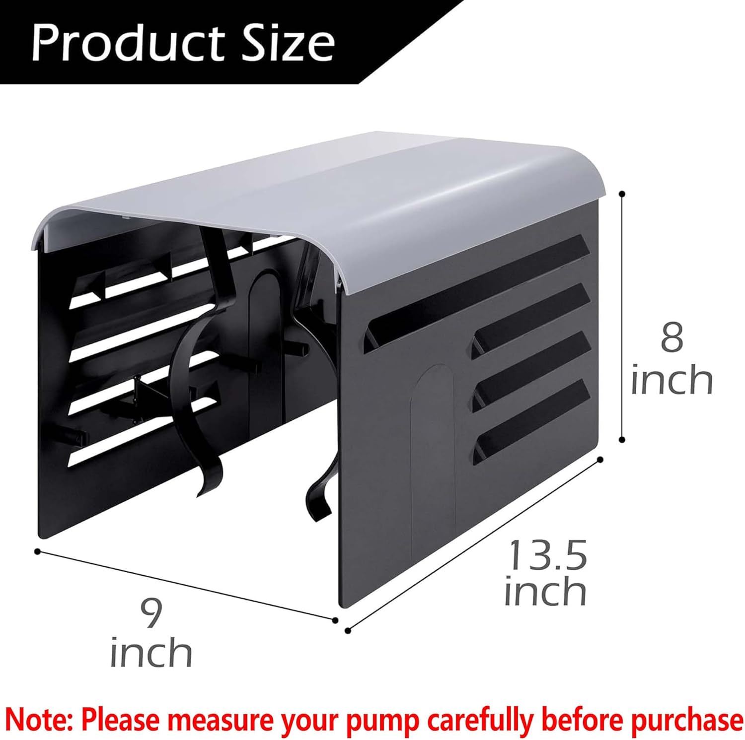 RunNico Pool Pump Covers - Adjustable ABS Protection for Above Ground Units | 2 Pack