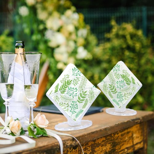Cocktail Napkin Holder 2 Pack, Acrylic Clear Coffee Filter Holder, Modern Design, Decorative Caddy Holder for Tables and Kitchen Decor