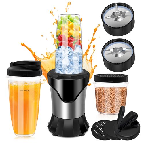 900W Blender for Smoothies, Personal Blender for Shakes and Ice Crushing for Kitchen with 3 Portable Cups, Single Serve Smoothies Maker for Juices, Frozen Drinks
