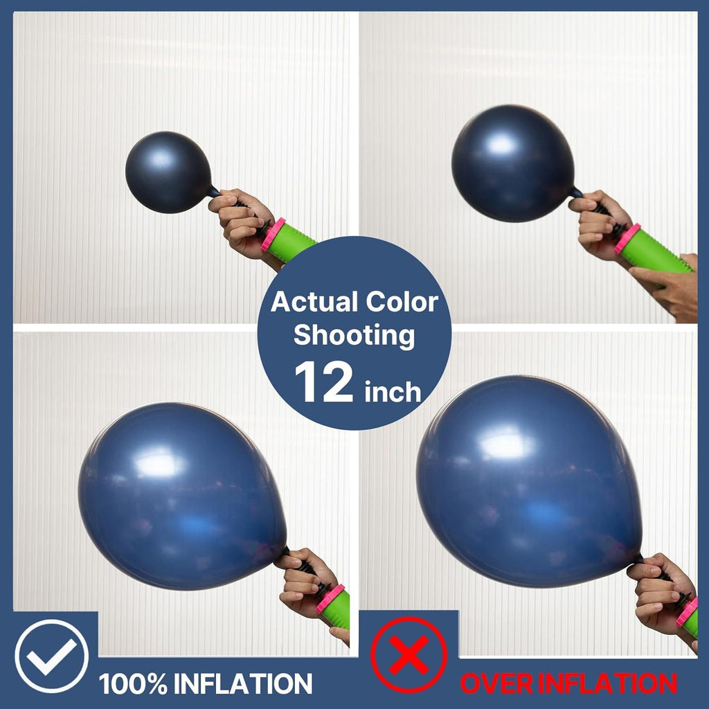 PartyWoo Navy Blue Balloon Arch Kit - 140-Piece Set in 5-18 Inch Sizes for Graduation, Weddings & Birthdays