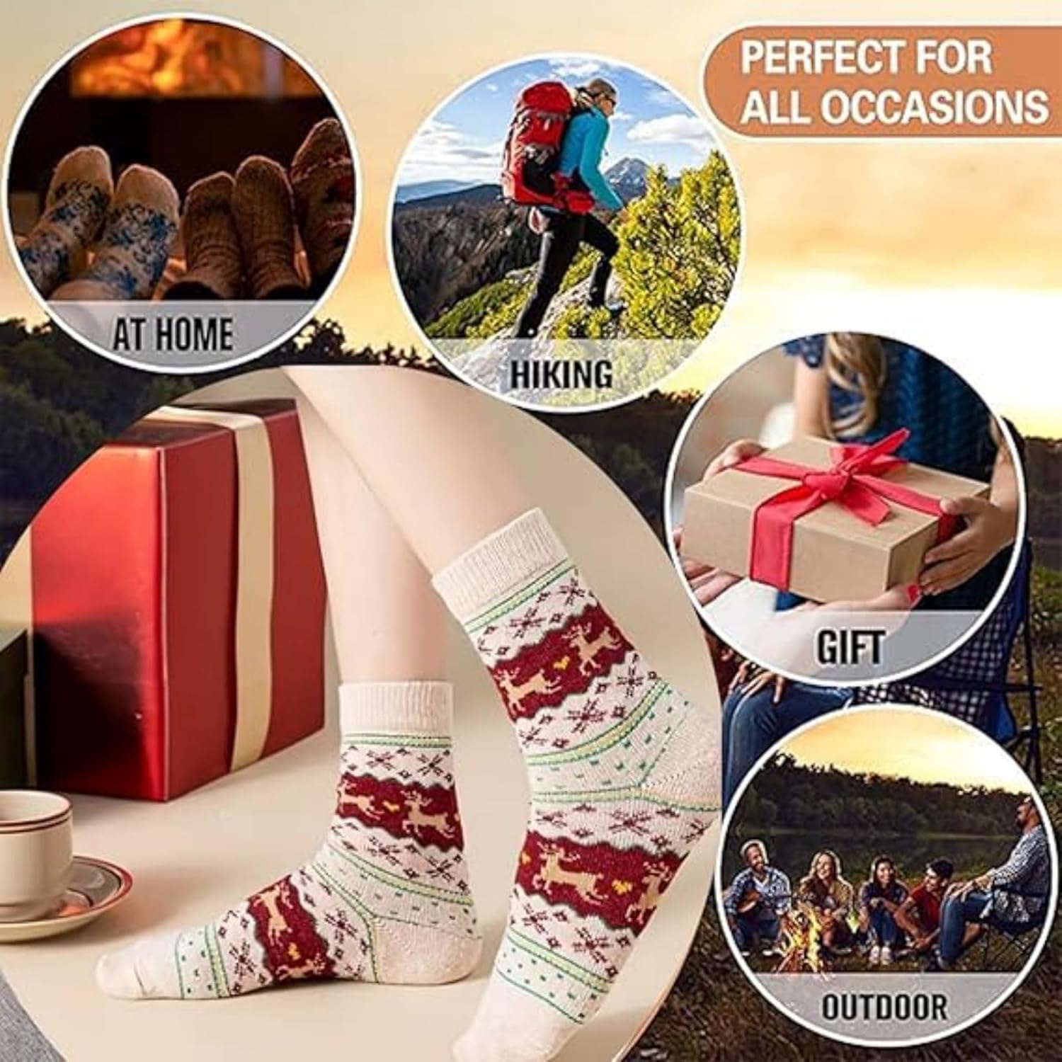 Skiennix Ultra Soft Casual Crew Socks - 5 Pairs of Breathable Comfort for All-Day Wear