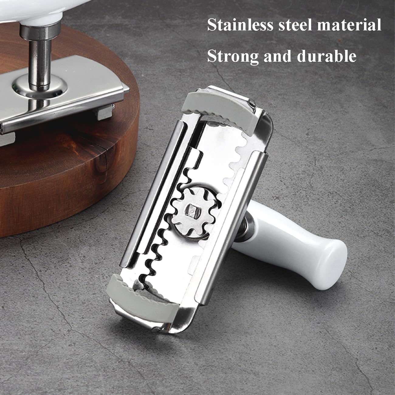 Skiennix Jar Opener for Seniors - Easy Twist Adjustable Lid Gripper | Perfect for Arthritis & Weak Hands (Wood Handle)