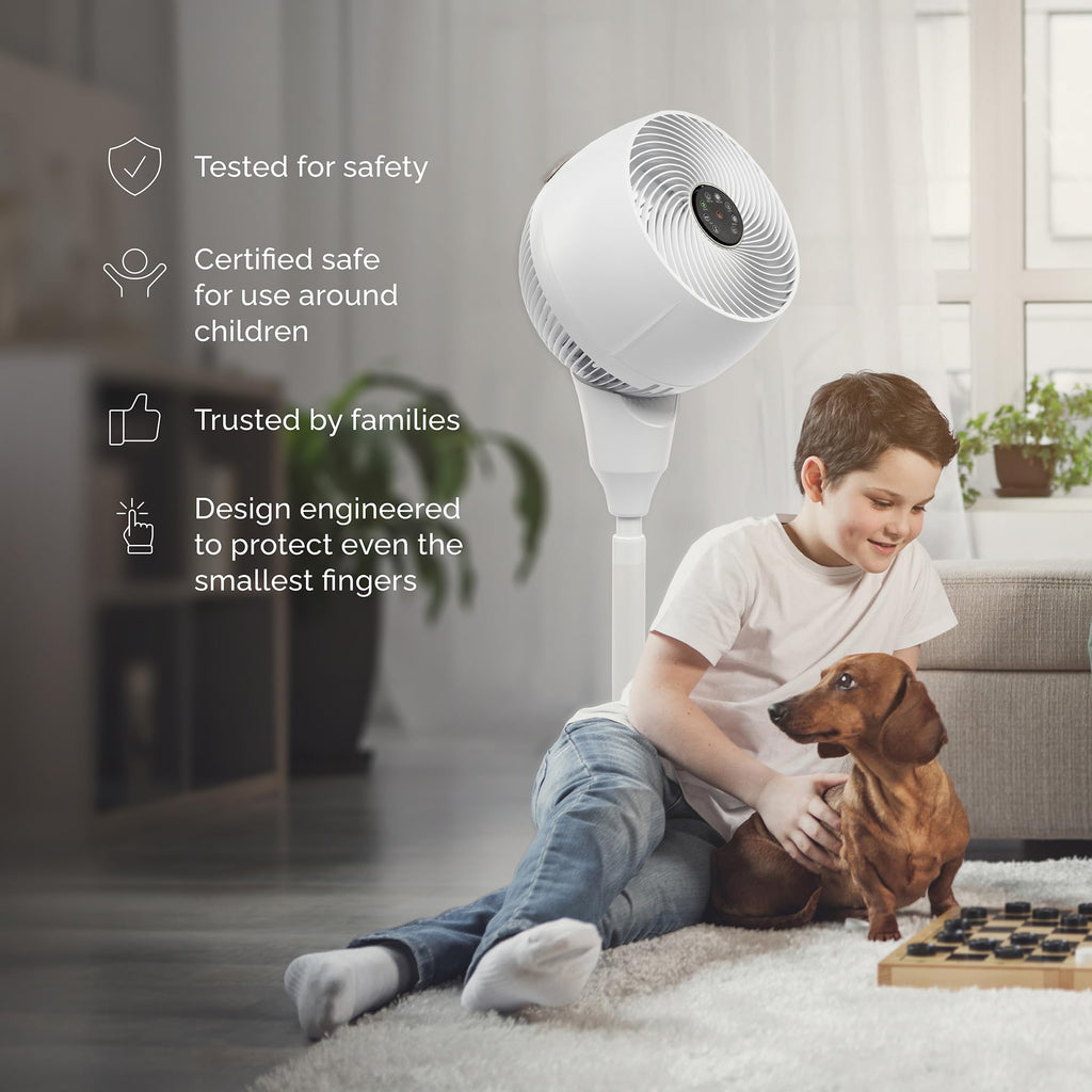 Meaco MeacoFan 1056P Pedestal fan, Air Circulator Award-winning, super-quiet, energy-efficient pedestal fan for bedroom and general home use