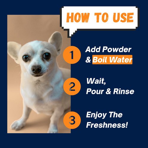 Orange Monster Simple Powder 2 Glass Cleaner, 1lb Jar, No Shaking, No Scrubbing, No Brush, Soak & Rinse, for Glass, Ceramic, Metal, Refresh Citrus Scent