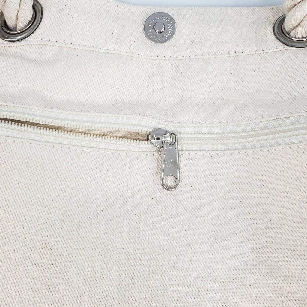 TBF 6 Pack Rope Handle Tote Bags Large Tote Bag with Rope Handles Sturdy Canvas Reusable Grocery Shopping Bags Tote Bag Beach Bag (Large (20" W x 15" H x 5" D))