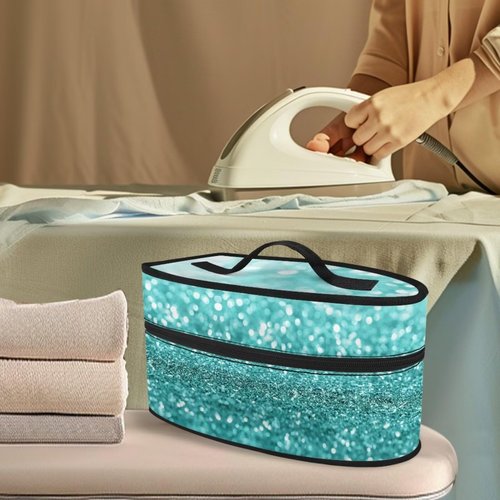 Maiyoinou Steam Iron Storage Bag with Zipper Handle Foldable Portable Iron Storage Case Protective Carrying Bag Universal for Most Iron, Starlight
