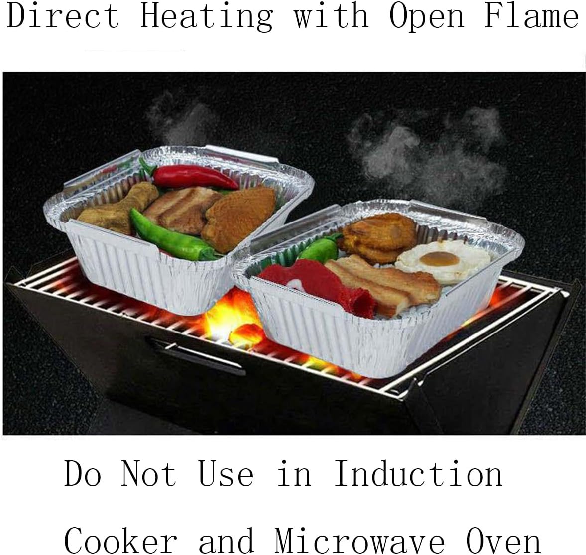 Aluminum Trays with Lids - 9x9 Disposable Foil Pans for Catering & Baking | 30 Pack Silver