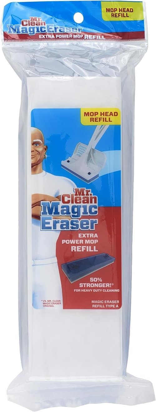 Mr. Clean Magic Eraser Extra Power Mop Refill Head - White/Blue Cleaning Solution