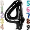 40 Inch Large Number Balloons by [Brand Name] - Black 4 Balloon for Birthdays & Graduations
