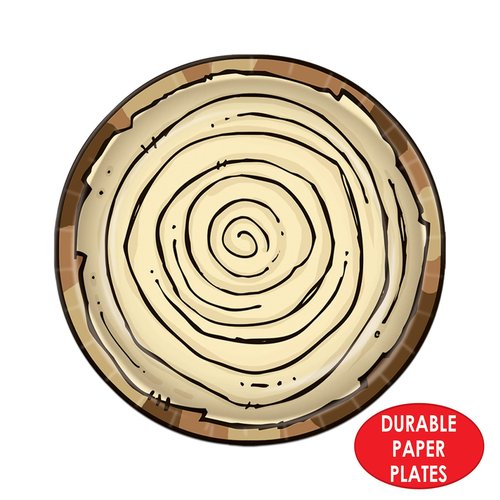 Beistle 24 Piece Disposable Paper Woodland Animal Creature Friends Plates For Birthday Party Supplies Tableware, 9"